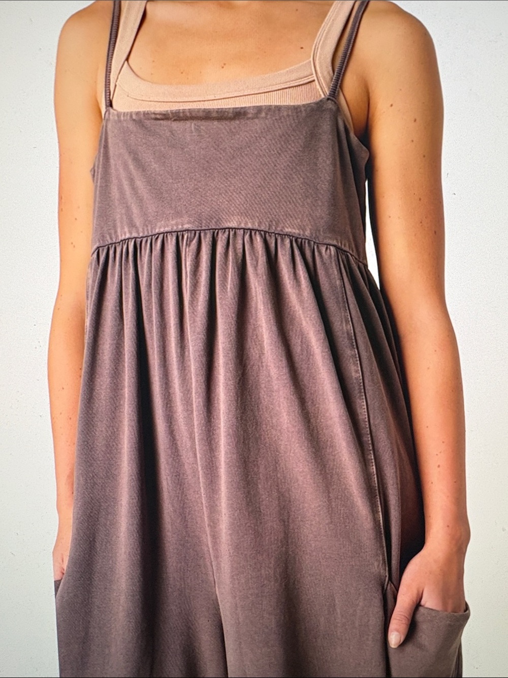 FP Movement Hot Shot Strappy Onesie Jumpsuit Chocolate Jumper SMALL - Picture 3 of 6